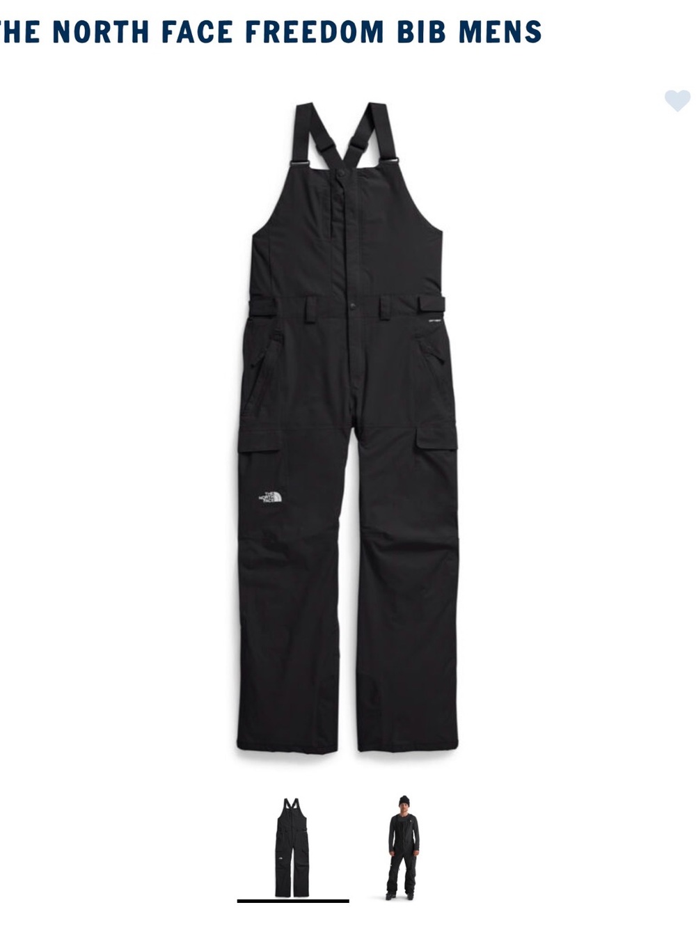 The North Face Men's Black Freedom Bibs - Worn Once